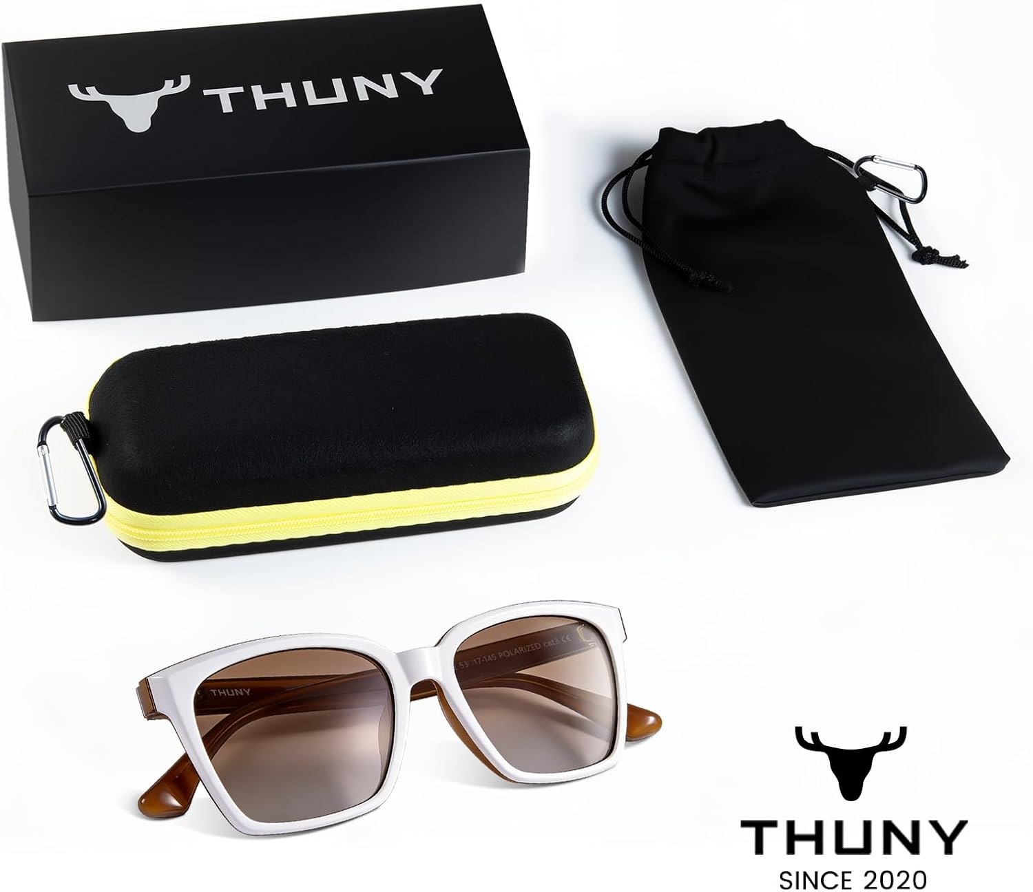 THUNY Polarized Sunglasses Women Men with UV400 Protection, Trendy Gradient Lenses Sun Glasses for Travel Driving