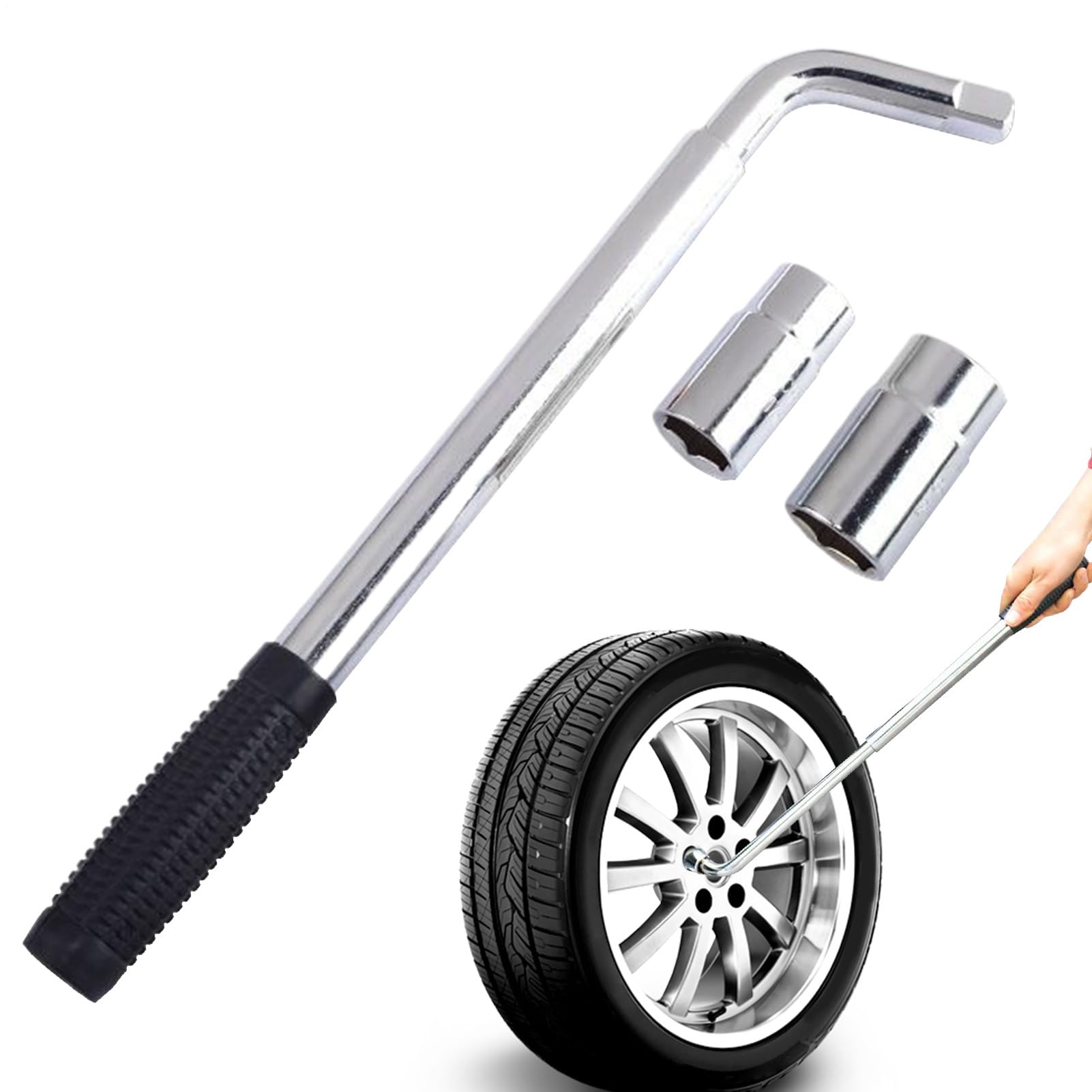 Llave para tuercas de rueda telescópica ajustable para cambiar neumáticos de coche