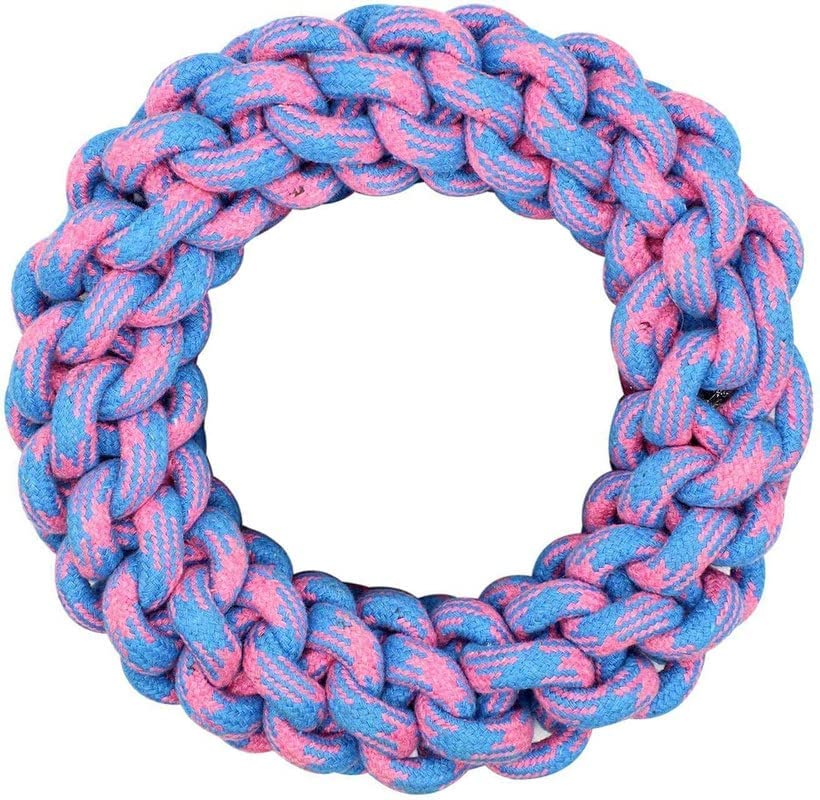 D&C Paws Rope Dog Toys Knotted Cotton Ring Dog Chew Toy for Small and Medium Breeds (Multicolor)-1 (B0BT9RW8N8) Amazon Price History, Amazon Price Tracker