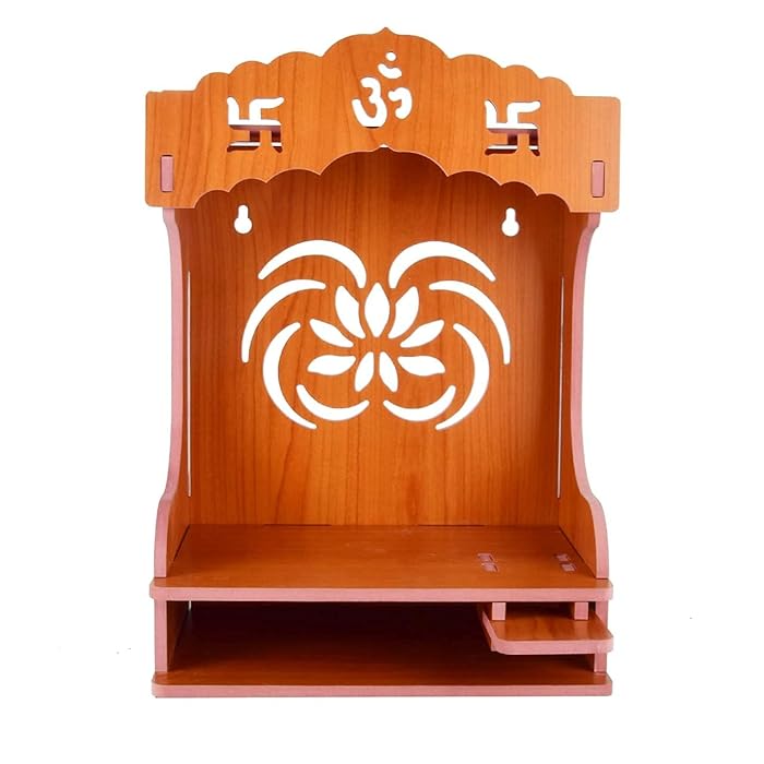 Buy Jecrina Wall Mount Easy Folding Solid MDF Wood Home Temple Wooden