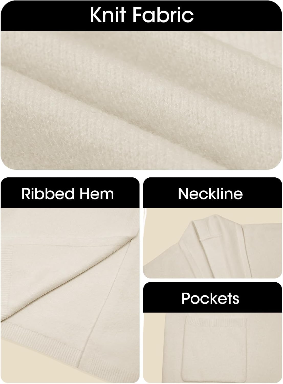 Saodimallsu Womens Extra Long Cardigan Sweaters Oversized Chunky Knit Open Front Long Sleeve Casual Duster Coat with Pockets - Image 6