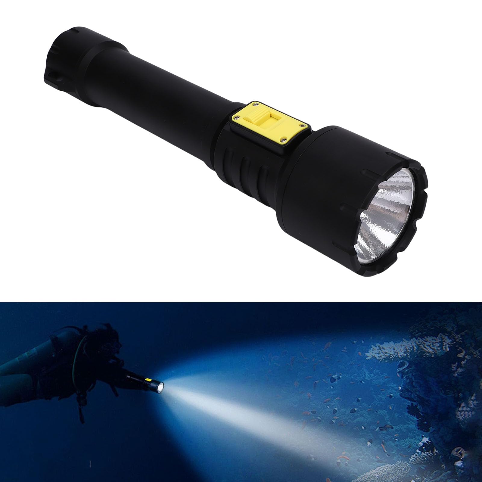 Torcia Subacquea a LED Ad Alta luminosità per Avventure Subacquee, Torcia di Tipo C Resistente All'acqua, Sommergibile Impermeabile