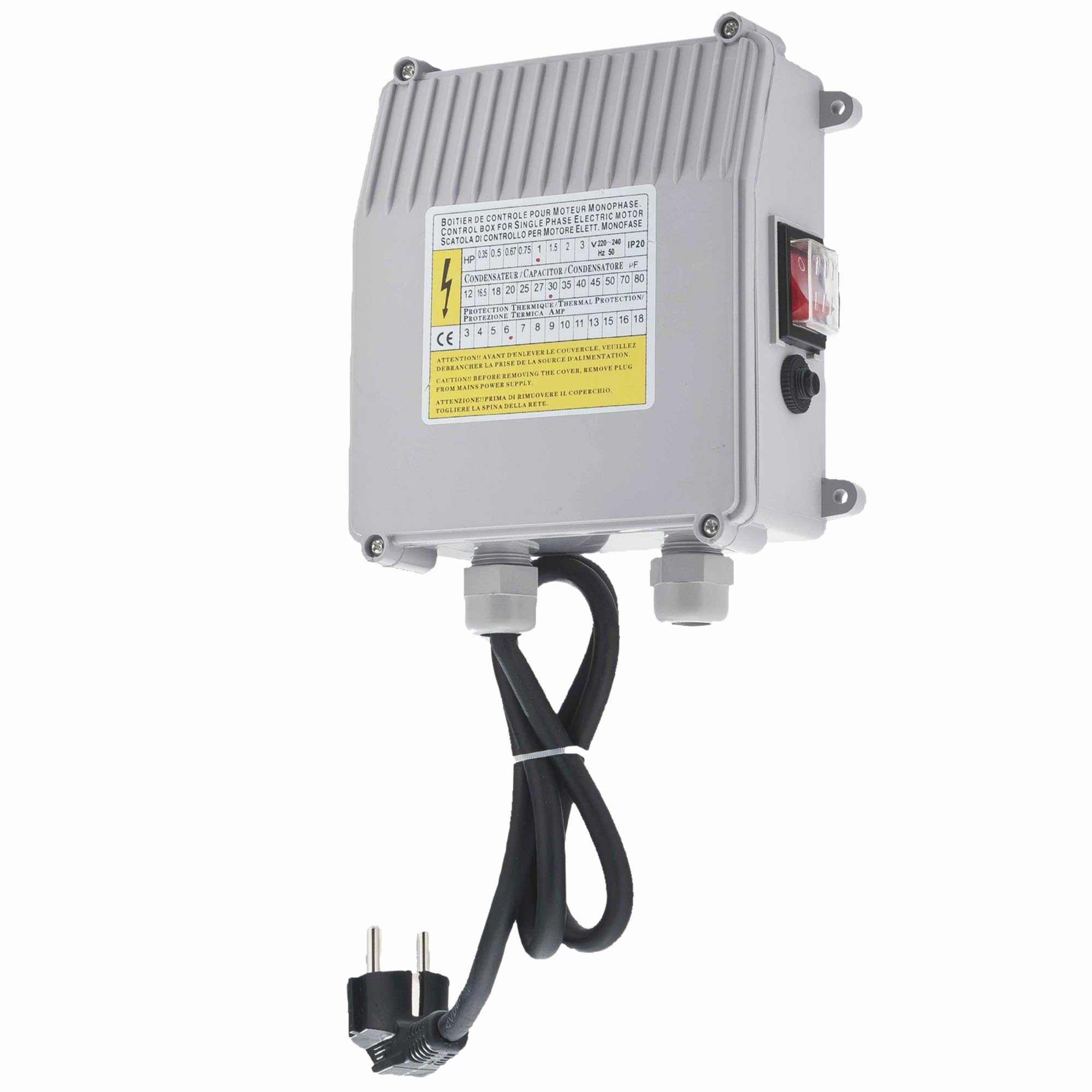 Ribiland 07366 - Pompe de Puits Profond - 750 Watts - En Inox - Débit Maxi 7800 l/h - Profondeur d'immersion Max 15 m