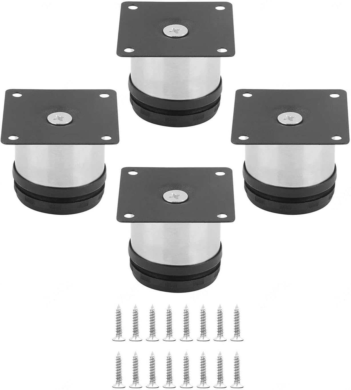 Furniture Legs 4 Pieces Adjustable Furniture Legs Heavy Duty Cabinet Feet Table Leg Adjustable Table Foot Furniture Leveling Feet,400mm(15.74in) ()