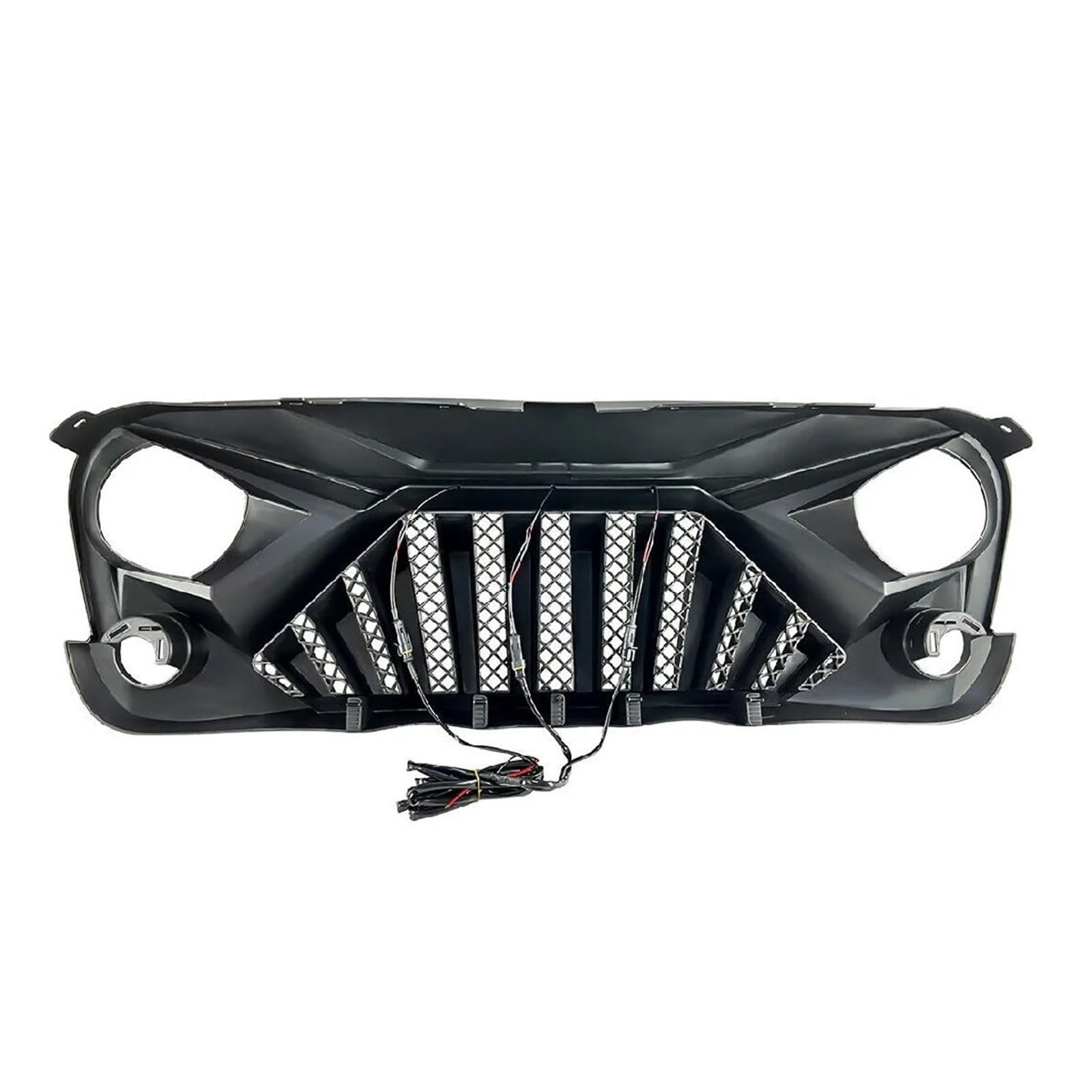 Griglia Anteriore Per Jeep Per Wrangler Jk 2007-2018 Paraurti Anteriore Griglia Griglie Accessori Auto Griglie anteriori e per radiatori auto(Glossy Black)