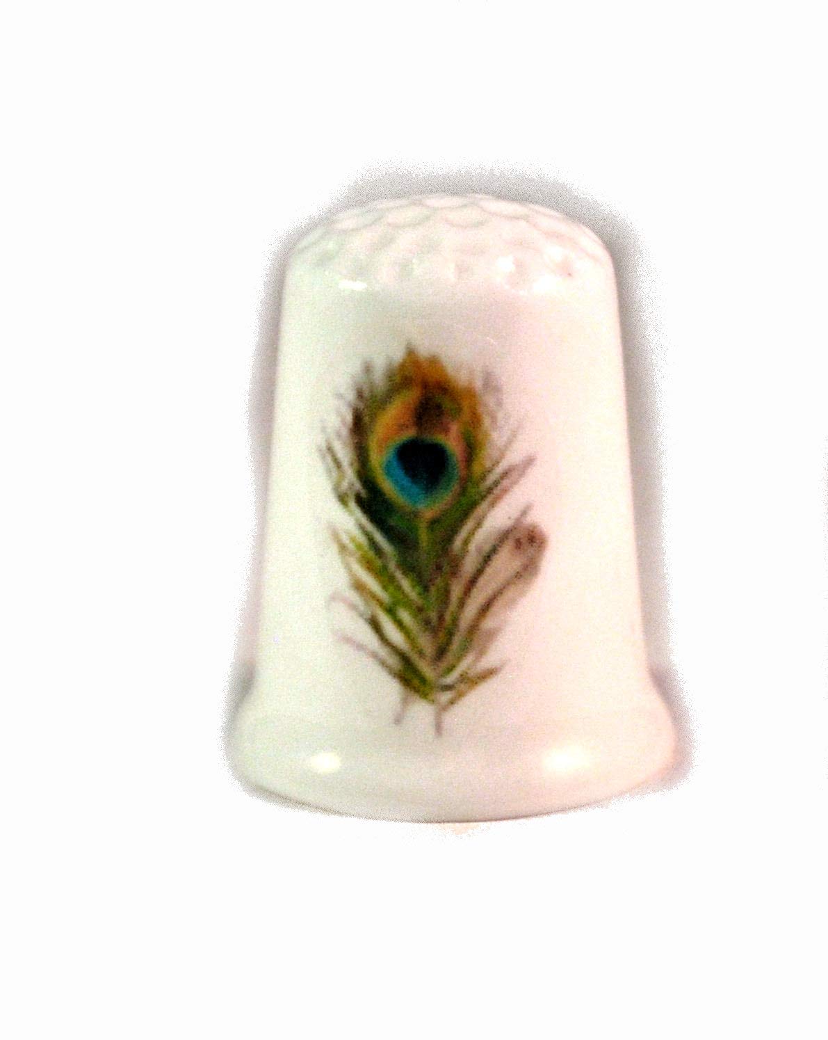 Collectible Thimble Peacock Feather