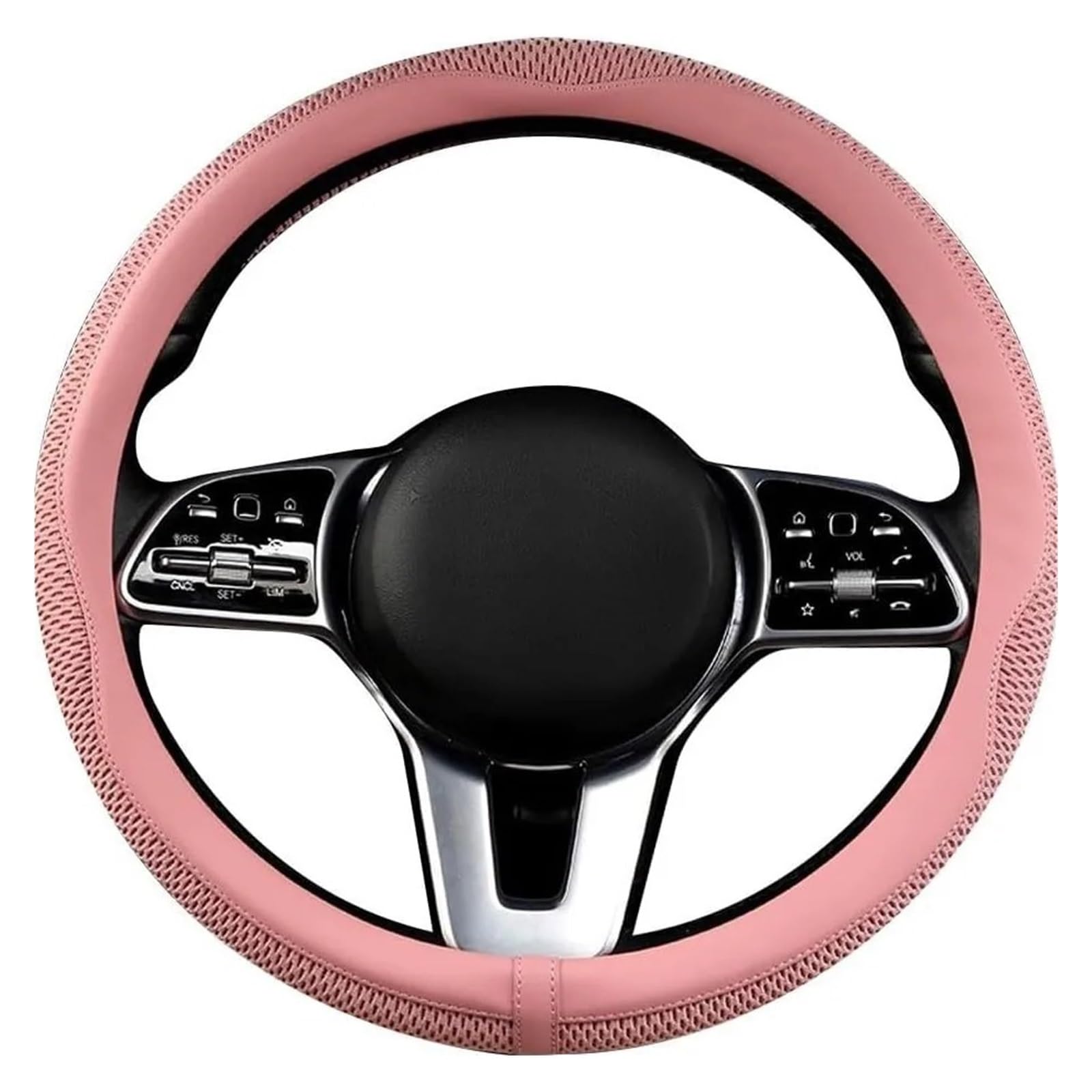 Cubierta Volante Coche Funda para Volante Cuero Fibra Ultrafina Cómoda Antideslizante Universal Las Cuatro Estaciones(O-Type Microfiber Leather Green)