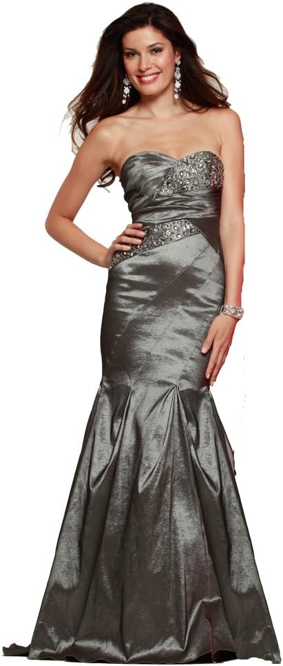 Amazon.com: Clarisse Strapless Elegant Mermaid Gown 2141, Steel, 0 ...