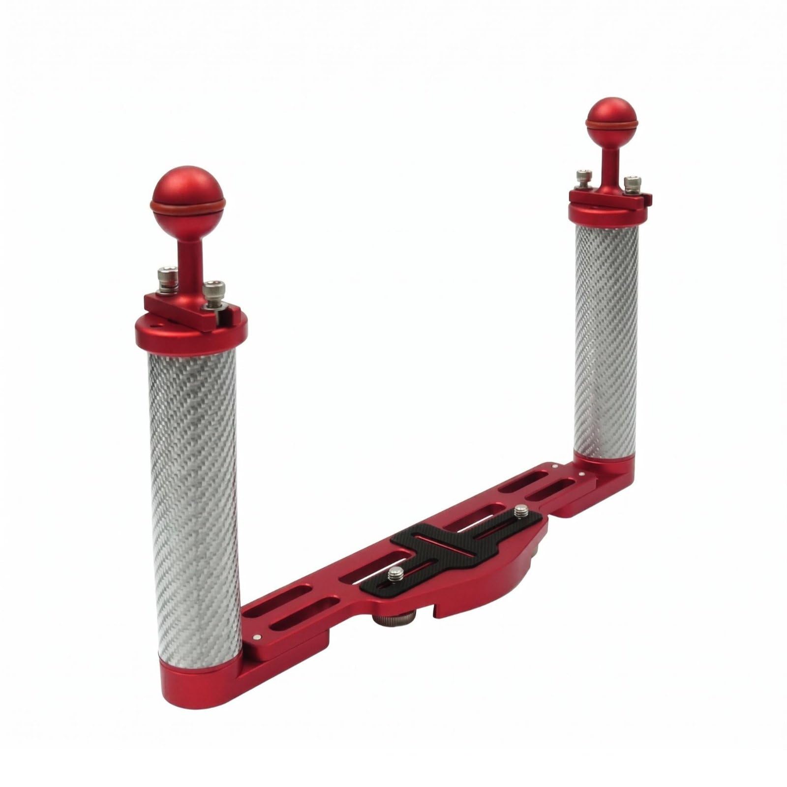 Poignée de Plongée Support Sous-marin Poignée de Caisson Rig de Caméra Stabilité à pour Prises Fluides en Mouvement Ajustement Central 22-27 Cm, Support De Lumière