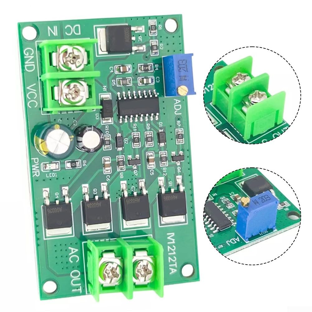 Efficiente inverter da CC a CA da 200 W, ingresso 12 V, modulo di segnale a onda quadra 50 Hz con protezione da connessione inversa