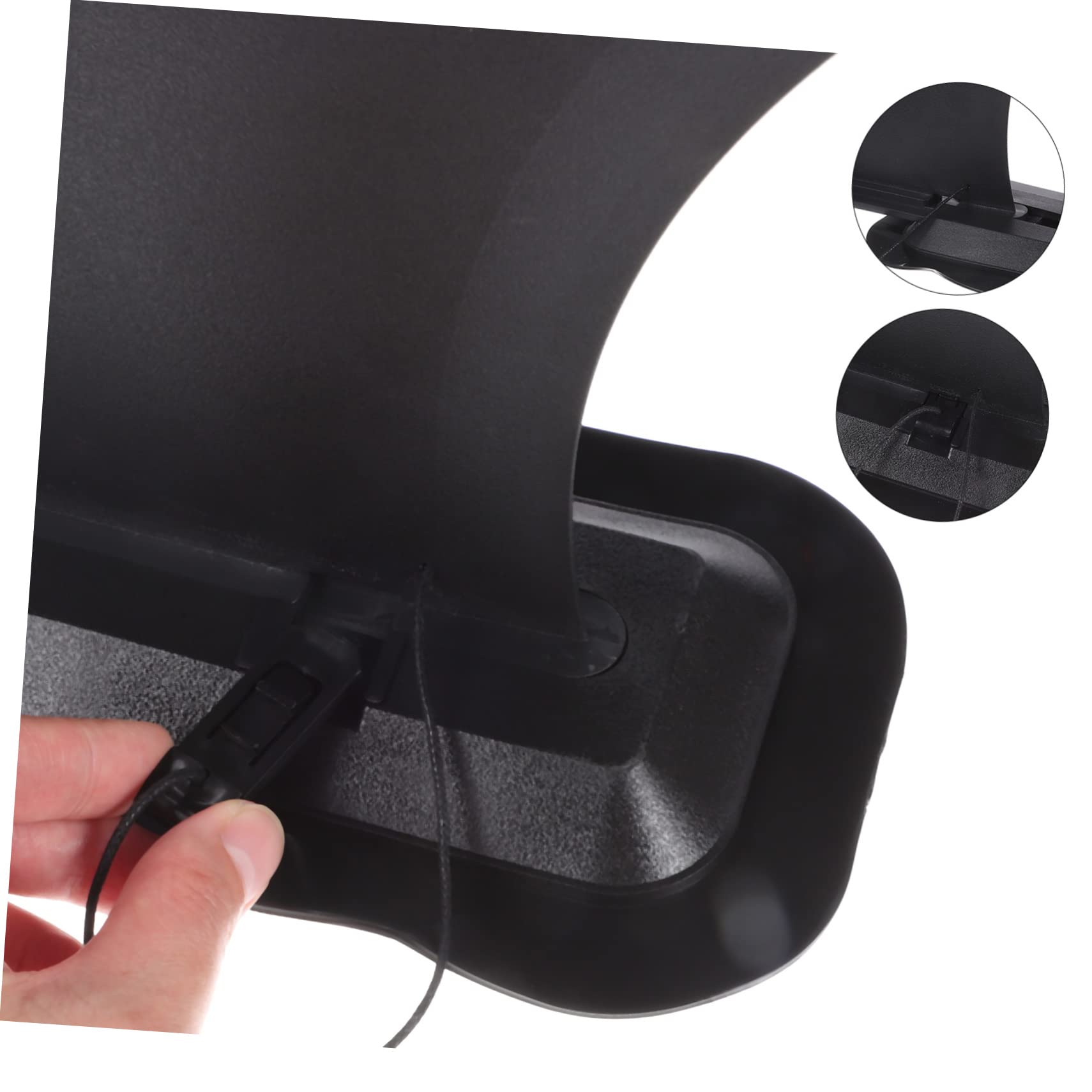 Set 3 Pz Pinna di Tracciamento per Kayak e Paddleboard in PVC Nero, Facile da Installare Tenuta per Vacanze Estive e Pagaiare su Acque Piane