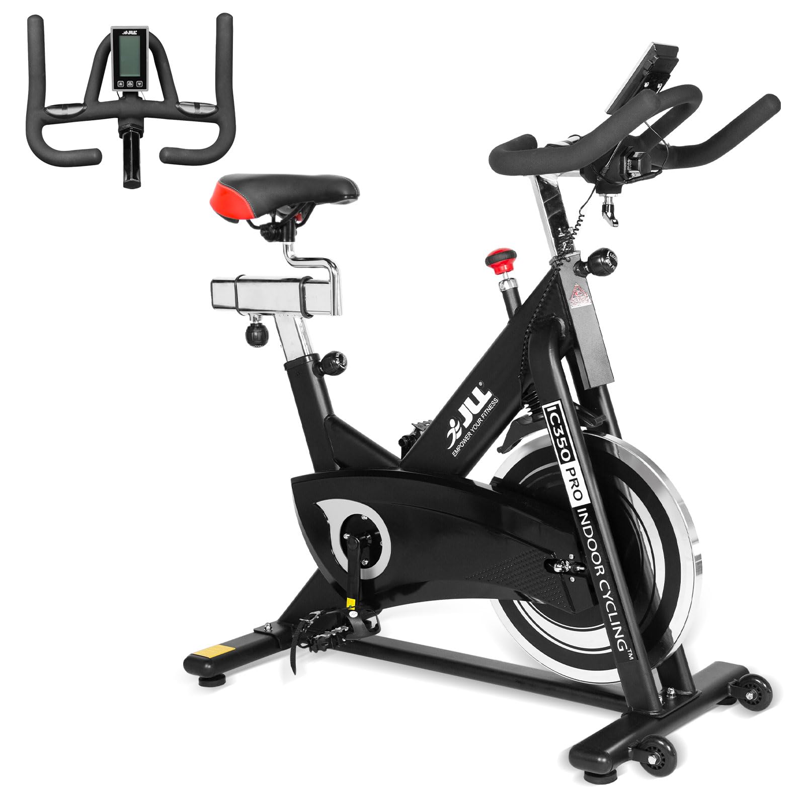– JLL IC350 PRO Indoor Bike, Direct Belt Driven Exercise Bike For Home, Cycling Machine With Advanced Flywheel, 12 Months Domestic Warranty