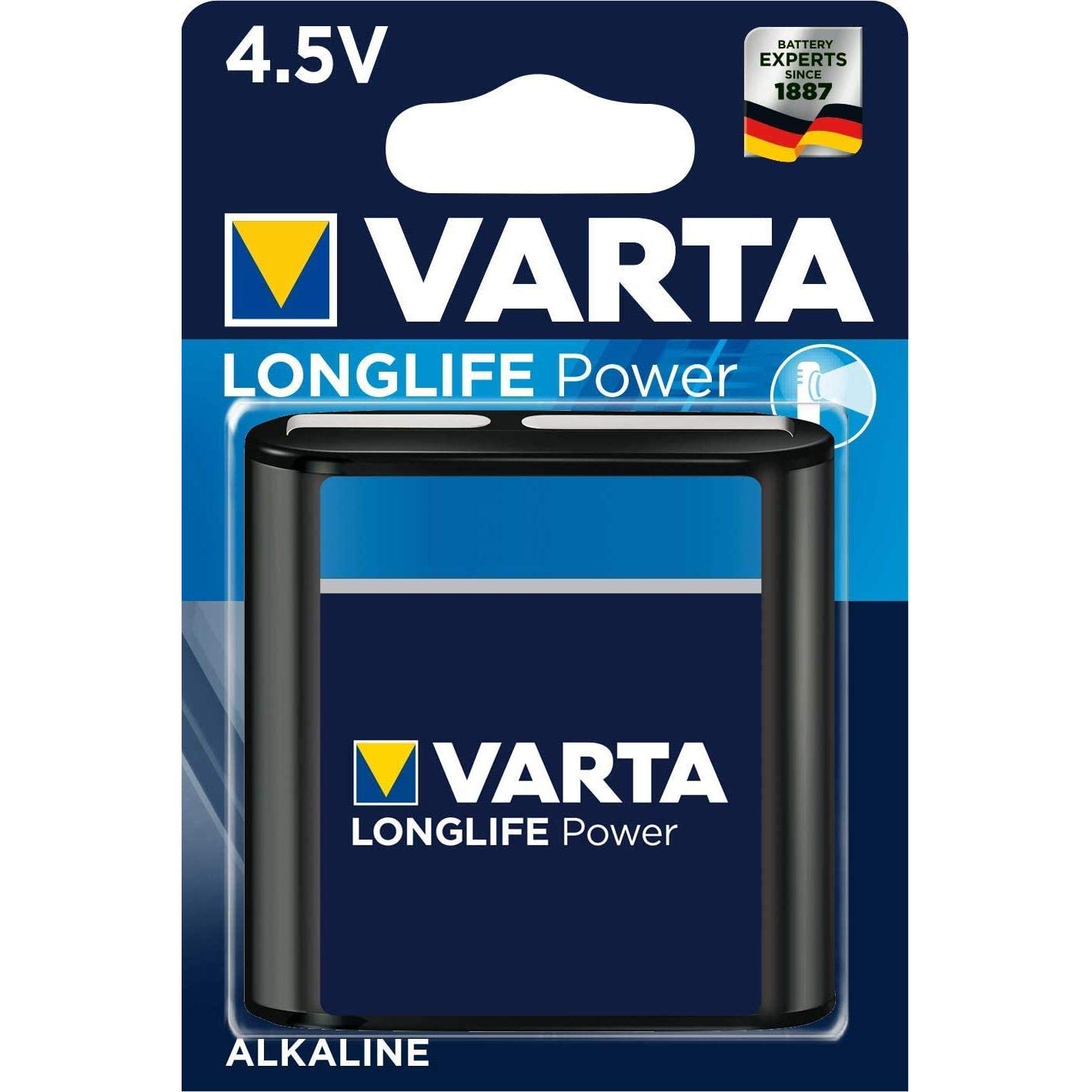 VARTA Lot de 8 Piles plate alcaline Longlife Power 3LR12 4,5 V