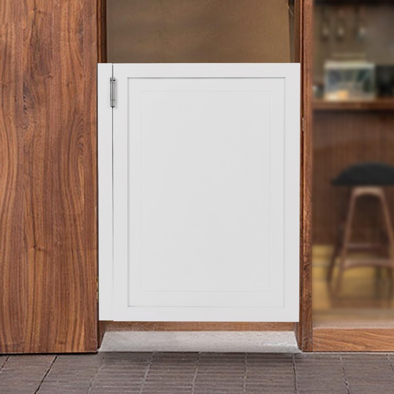 Cafe Wood Saloon Half Door for Kitchen Partition - Swinging Door (White, 27.5x35.4in)