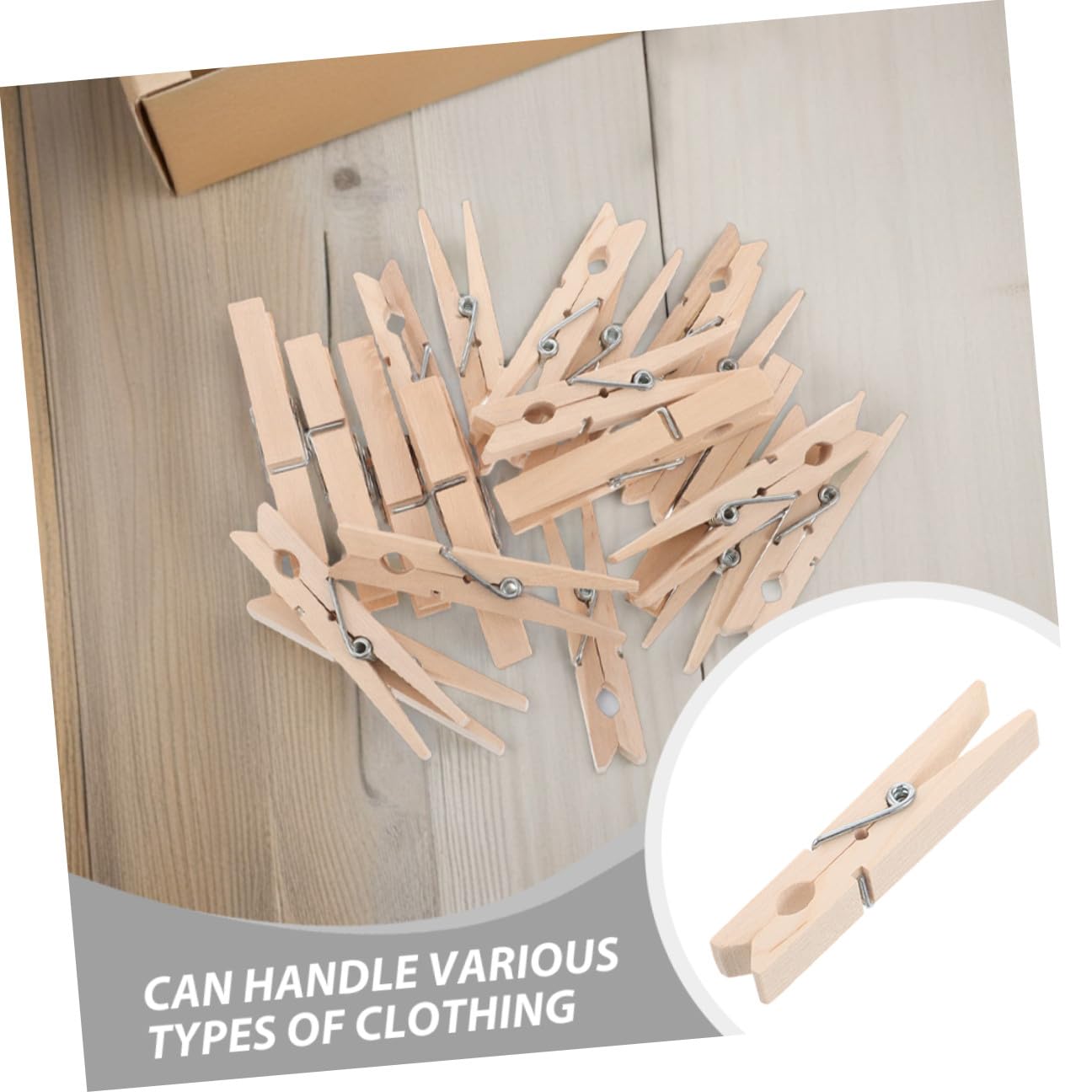 Mollette da Bucato in Legno Multifunzionali 150pezzi, Mini Mollette Resistenti per Abbigliamento, Foto e Artigianato, Design Minimalista Fissaggio Sicuro