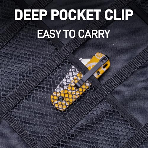 Image of CJRB Boxer Pocket Folding Utility Knife, EDC Knife with 10PCS Total Blades, Small Pocket Knife with G10 Handle for Men Women(J1967 Lemon Yellow)