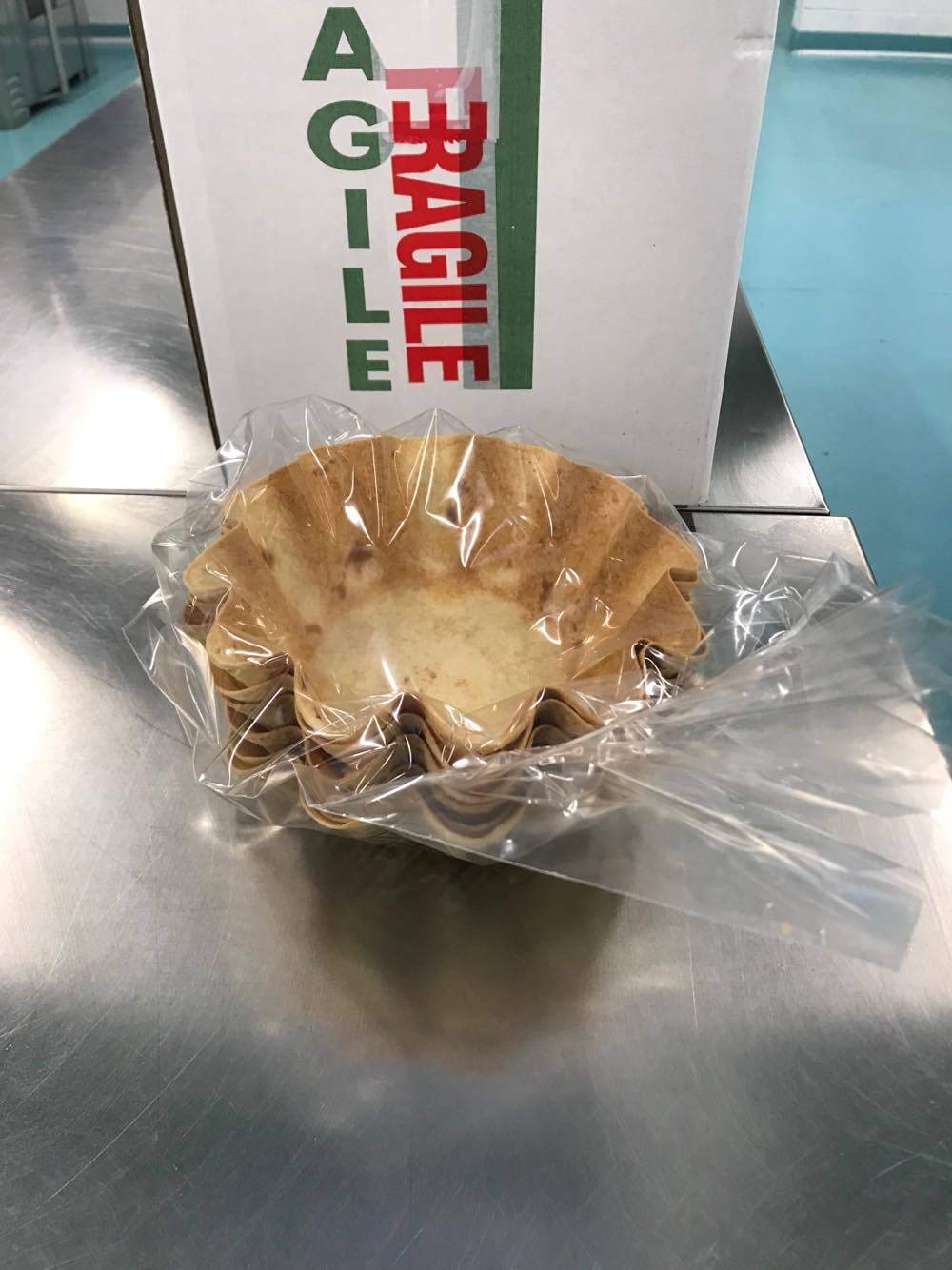 Piatti di pane commestibili, Cestino Grande - 21 cm diametro, 240 cestini