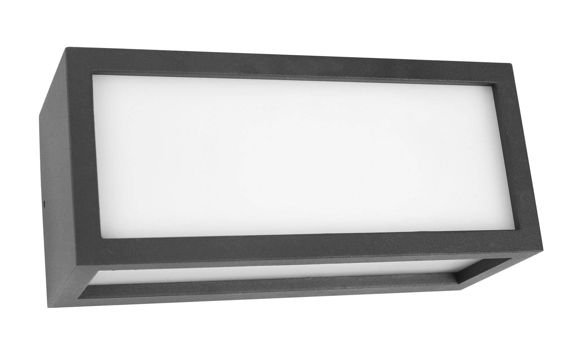 Dopa Applique da Parete Esterno Attacco E27 Design Rettangolare in Alluminio 3 Fasci di Luce Diffusa Lampada da Muro per Interno Balcone Terrazzo IP65 (Nero)