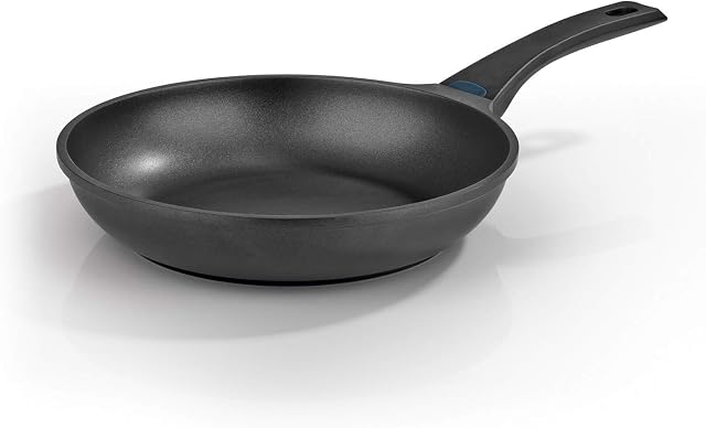 N8WERK Patelnia z odlewu aluminiowego w edycji Midnight 28 cm | wskaźnik temperatury cieplnej, 3-krotna powłoka Ilag-Ultimate do smażenia bez przypalania | nadaje się do wszystkich rodzajów kuchenek