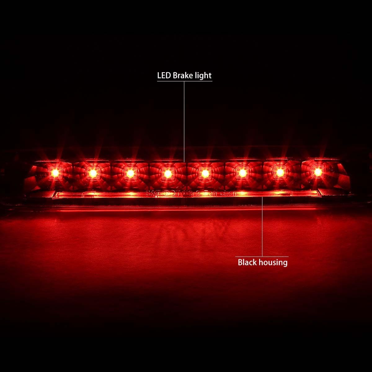 Auto Dynasty Compatible with Ford Mustang 5th Gen Pair of Black Housing Clear Corner Headlight+LED 3rd Brake Light