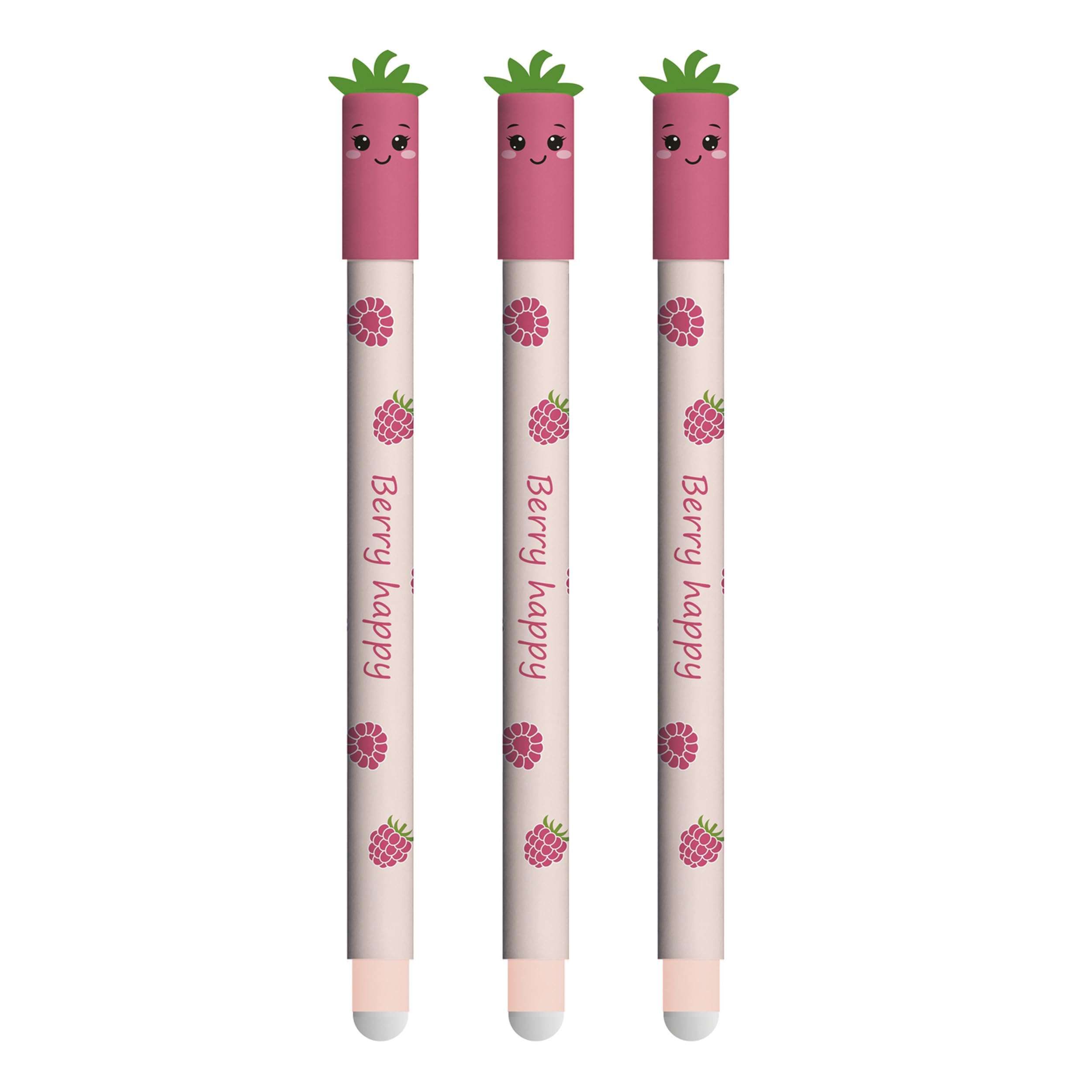 EBERHARD FABER - Tintenroller radierbar Animal Erase It Lama | 3 Gelschreiber blau 0,7 mm