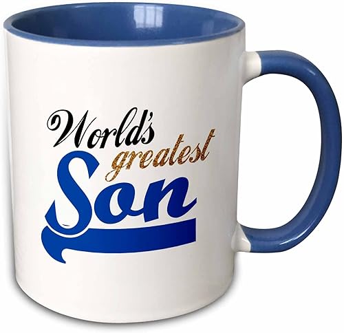 3dRose Taza, 15oz, AzulBlanco