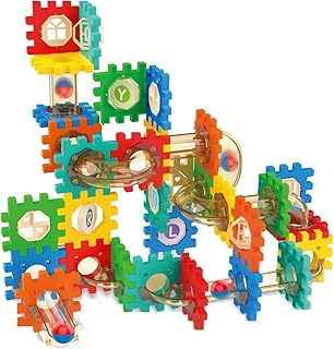 مجموعة مكعبات بناء مسار الكرة المتدحرجة لخطوط الأنابيب، مكونة من 98 قطعة، للأولاد والبنات