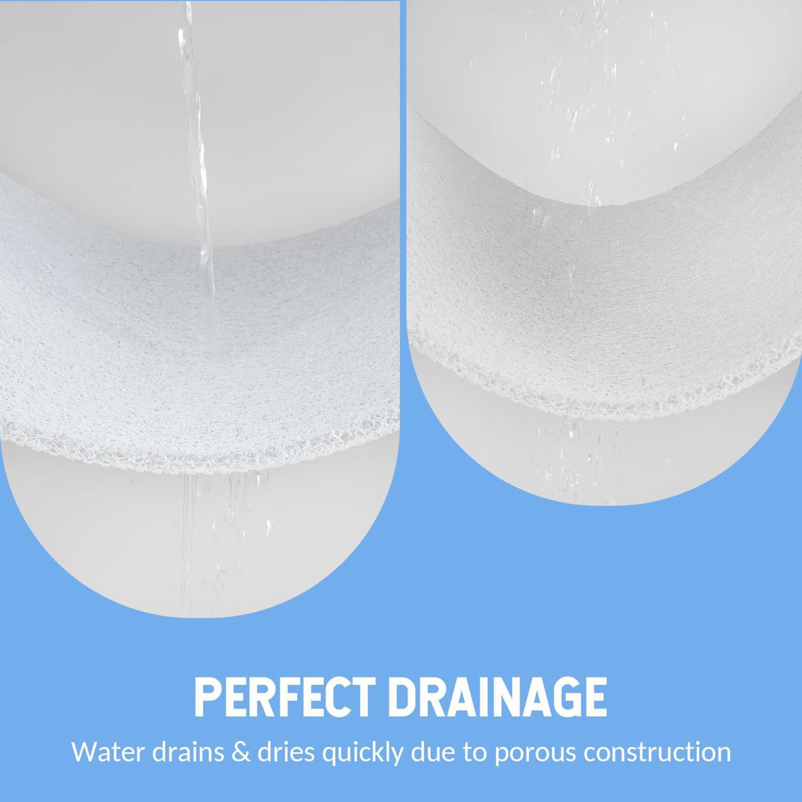 Genérico Alfombra Baño PVC Lufa Antideslizante Secado Rápido para Ducha