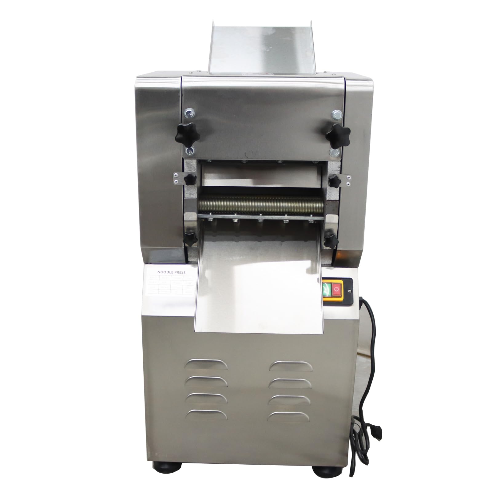 WYDDDARY Commercial Electric Noodle Making 9.4inch Roller Pasta Maker Machine with 1.5mm and 3mm Cast Metal Cutters For Dumplings Noodles 110V 2200W