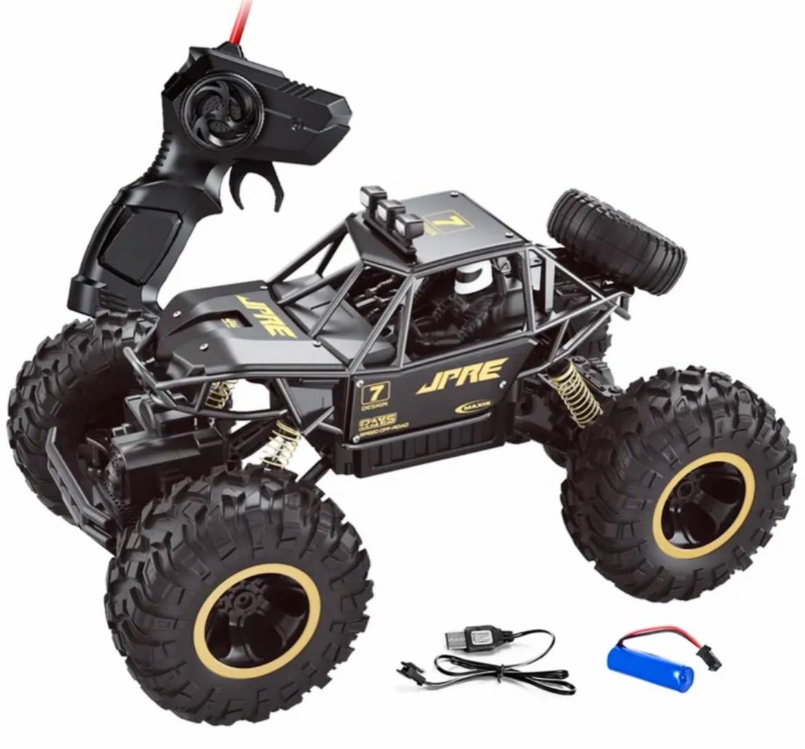 KAVANA Remote Control 1:18 Rock Crawler Die-cast Metal High Speed Rechargeable Off-Road Monster Truck Climbing Car Toy for Kids- Black (B0CQYV7YZY) Amazon Price History, Amazon Price Tracker