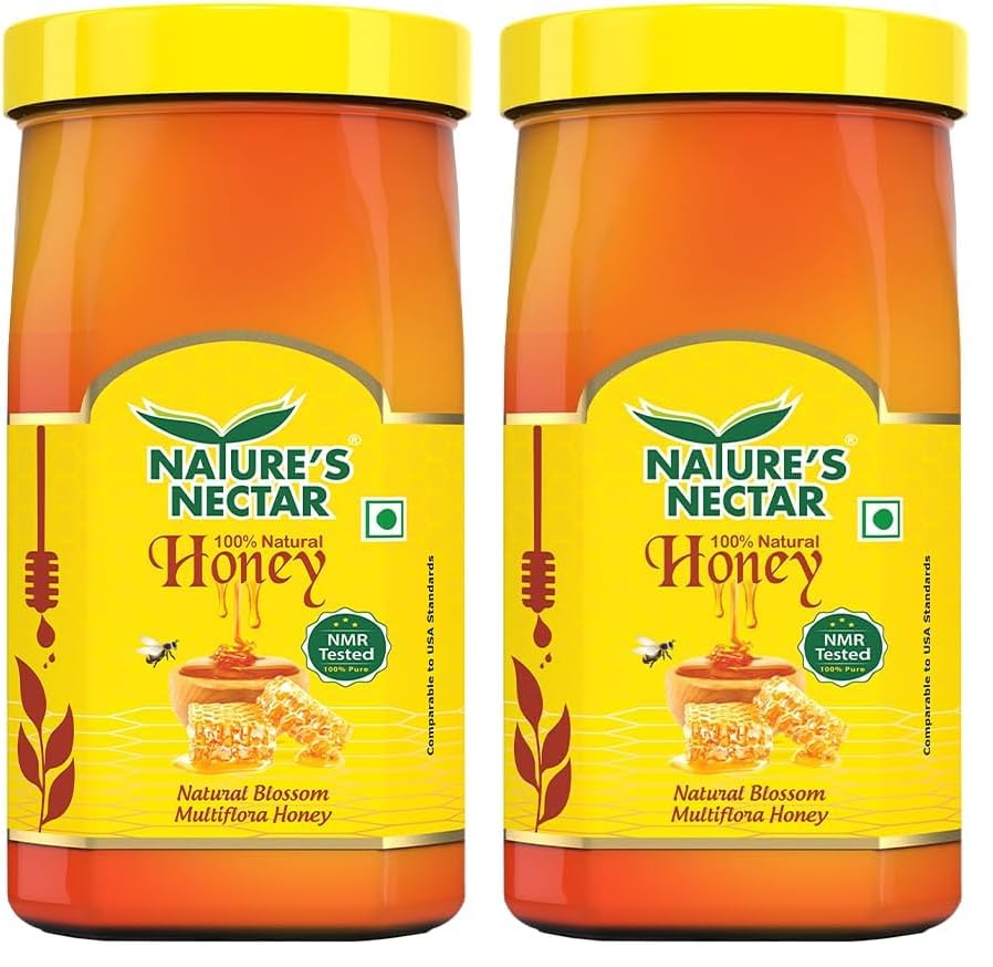 Image of Nature's Nectar Pure Honey 1kg | 100% Pure NMR Tested Honey (Pack of 2)