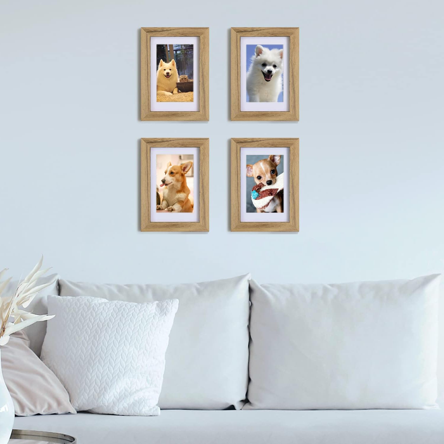 Collage di Cornici per Foto, 4 Cornici 10 x 15 cm, Portafoto da Parete, Multiple, Decorazioni Murali, Bianco, Regalo Natale | Leroy Merlin