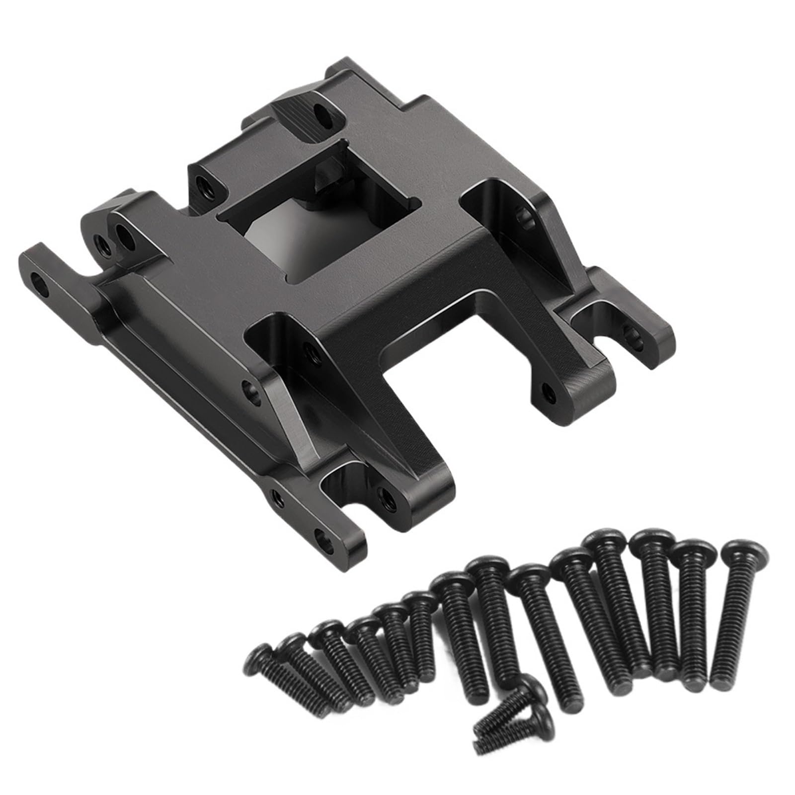 Do YEAH-RUN Metal Chassis Skid Plate Transmission Mount do 1/18 RC Crawler Car do części zamiennych TRX4M(Schwarz)