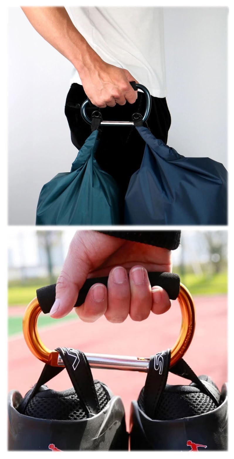 4 pezzi Moschettone Gancio, Gancio per passeggino, Moschettone a Gancio Multiuso, Grandi ganci per passeggino per borse,Gancio Universale Passeggino, adatti per borse della spesa, borse, portafogli