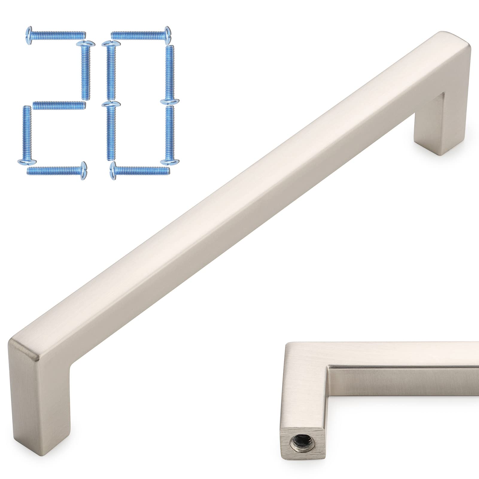 KOOFIZO 20 Pack 5 in Brushed Nickel Cabinet Pulls, Drawer Handles 1816