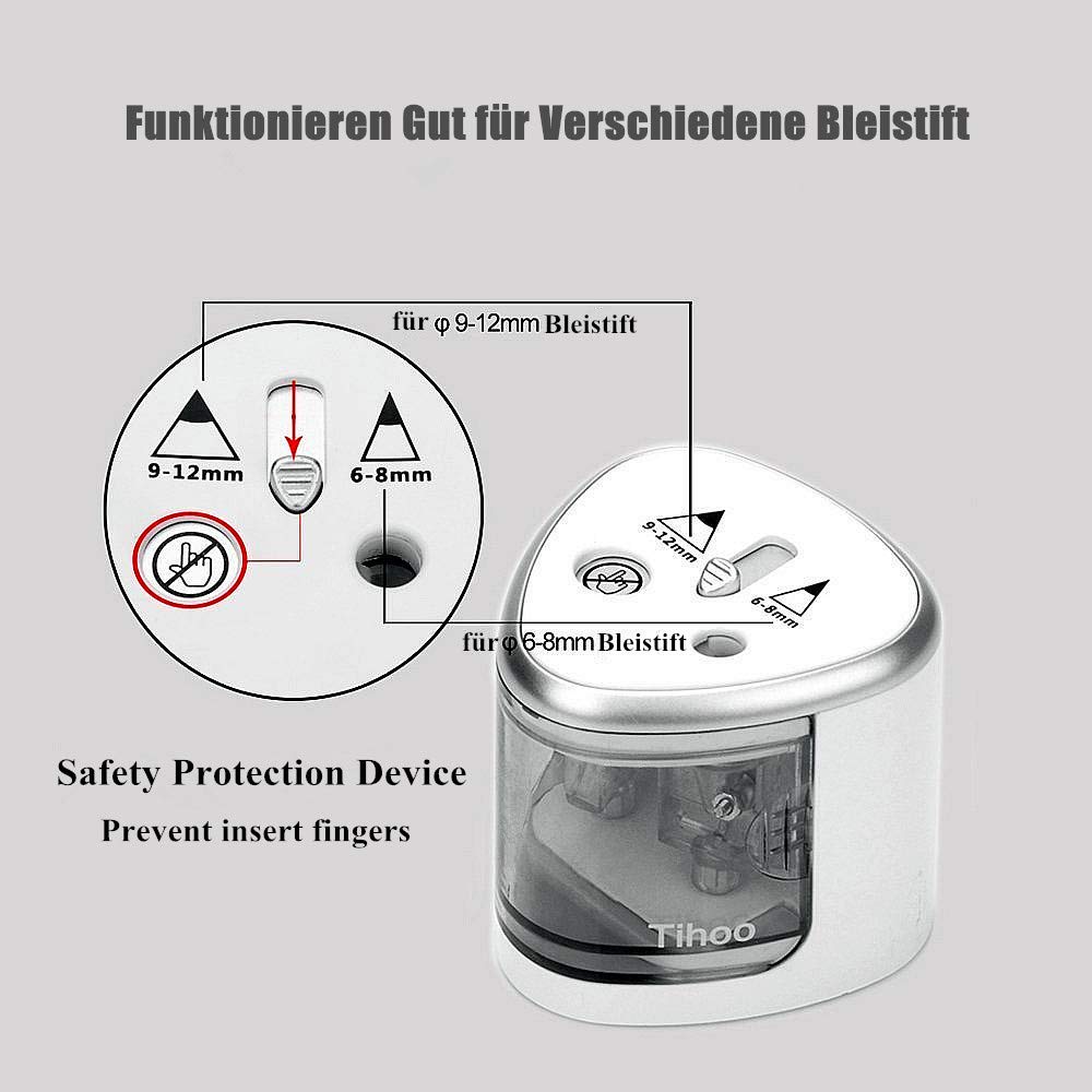 Sinzau Taille-crayon électrique Universel | Double Taille-cr
