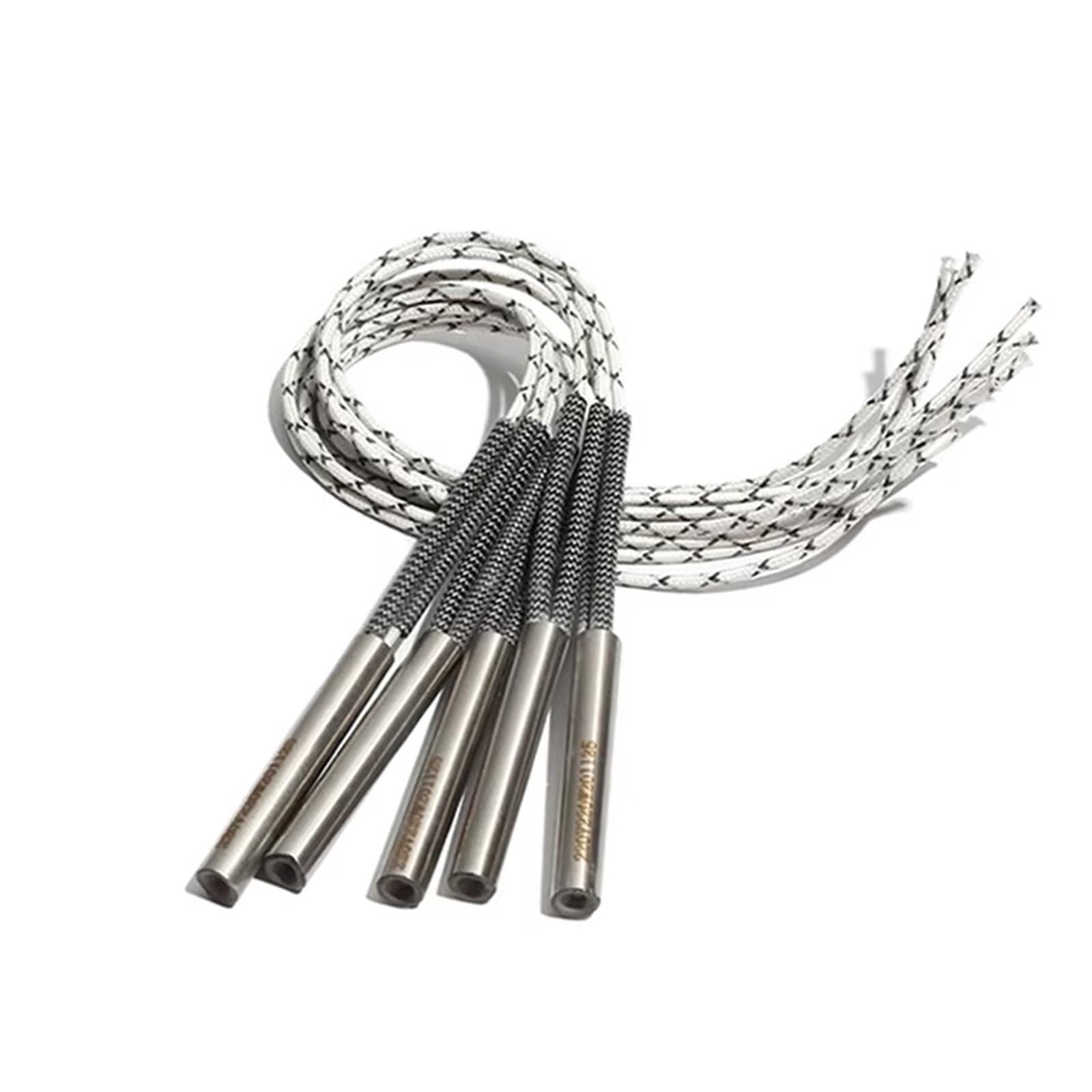 Zestaw 5 podwójnych rurowych rezystorów ze stali nierdzewnej 316, od 9 mm do 50-60 mm, 110/220/380 V (110 V, 190 W, 9 x 52 mm (DxL))