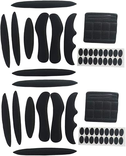 QXDAITI-12 - Juego de 2 almohadillas de espuma universales para casco de bicicleta, motocicleta, casco de ciclismo, negro, QXDAITI-12