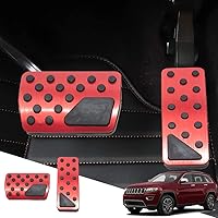 Vista 40 de Cubiertas de pedal de acelerador de gas de aleación de aluminio, accesorios interiores antideslizantes sin perforación, pedal de freno Pastillas