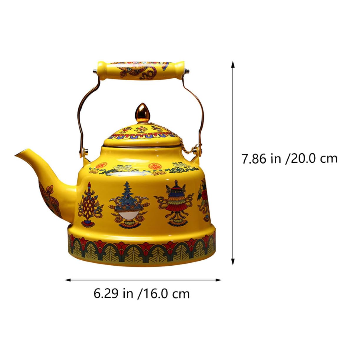 Tetera de Esmalte Filtro para Infusión de Té, Segura y Ahorra, Material Cerámico Artística Adecuado Hogar y Oficina