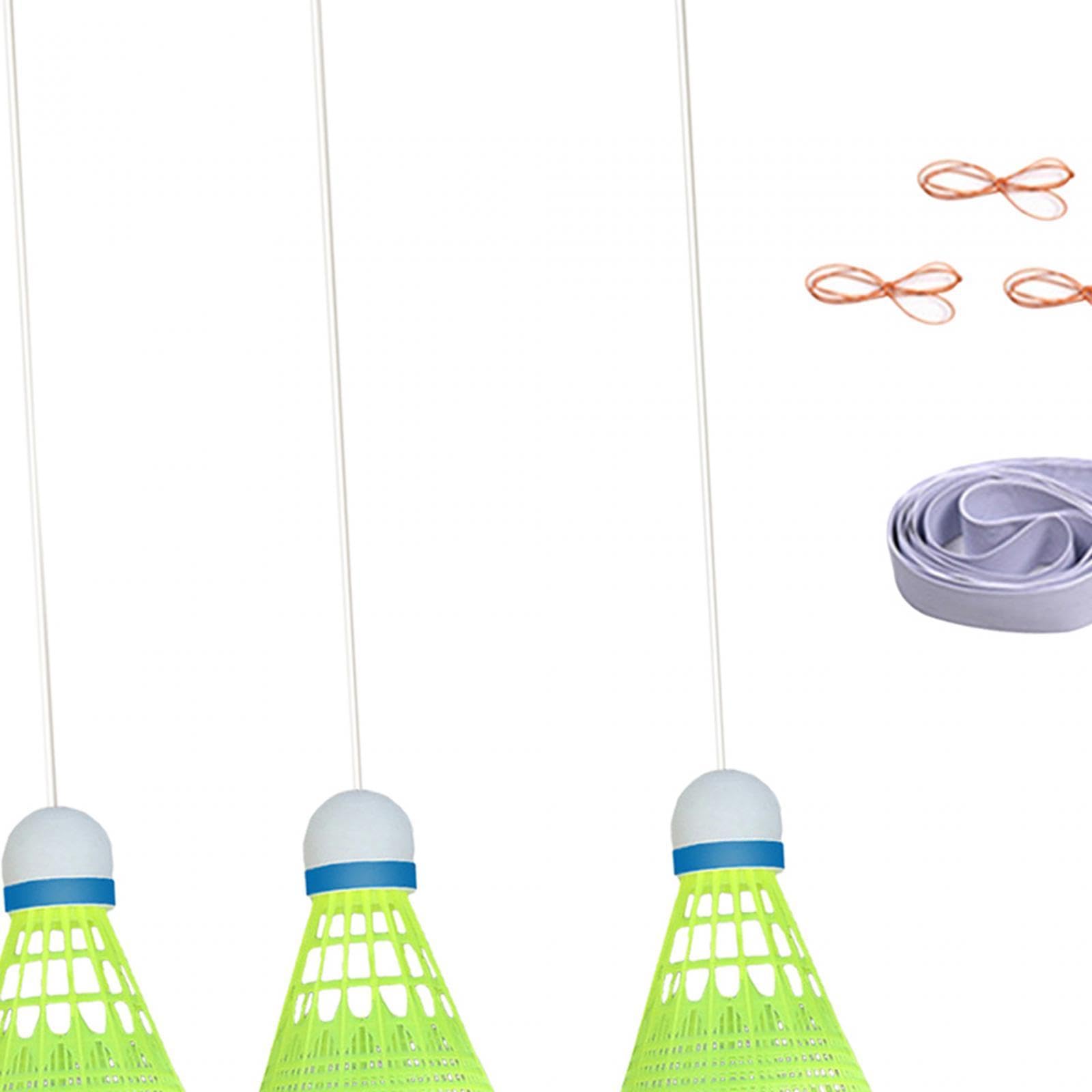 Glowing Badminton Trainer Self Practice Portable Lightweight, Badminton Training, with Shuttlecock for Games Sports Exercise, with Traceless Hook