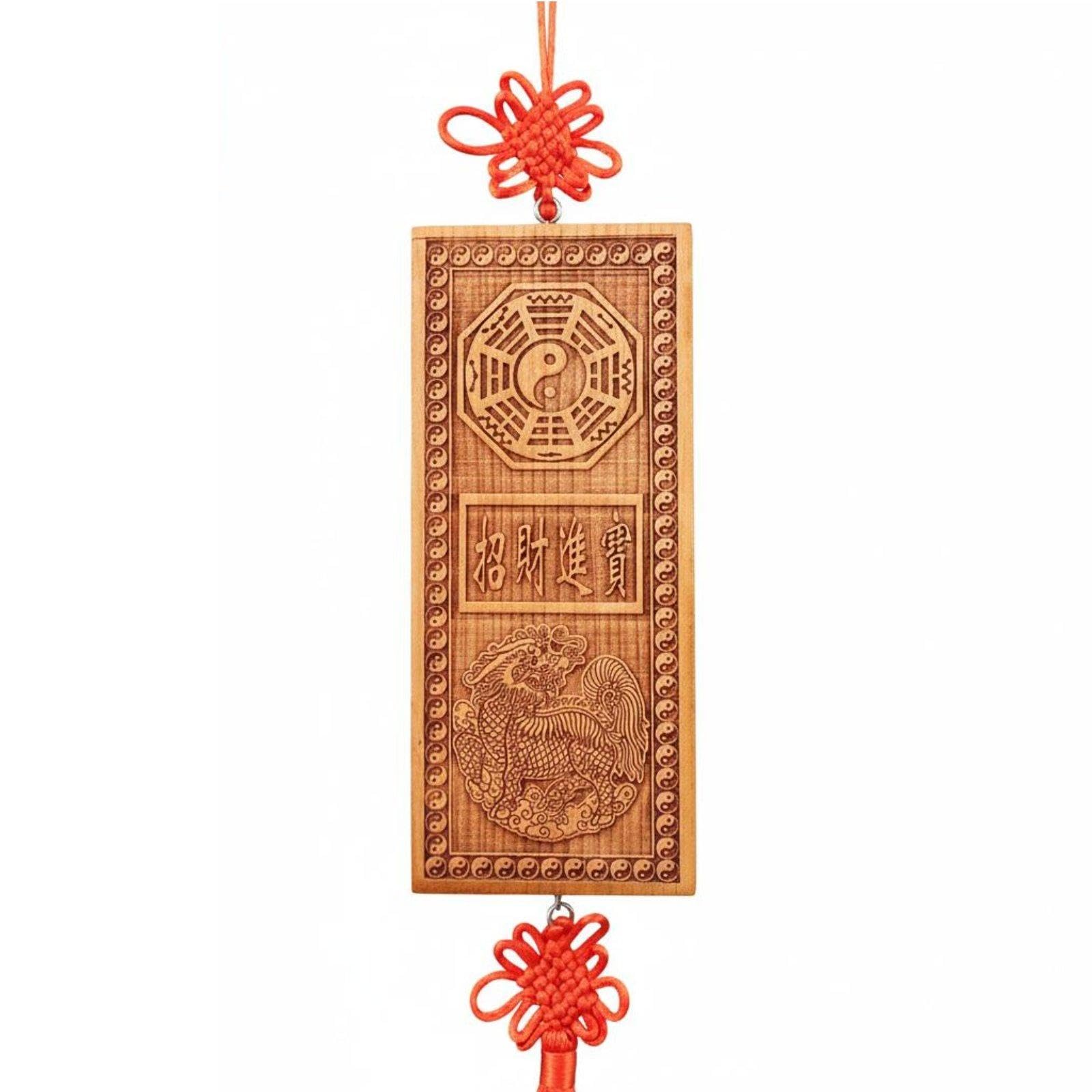LOOM TREE Peach Wood Lucky Charm Feng Shui Good Luck Charm Carved Peach Wood Amulet for Spiritual Individuals, Business Owners, Living Room, Doorway, Office Bring Wealth (V)-image-30