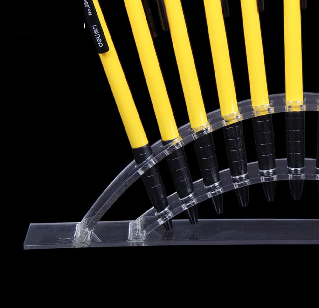 Rainbow Pen Display Stand 12-Slots Premium Clear Acrylic Holder for Pen, Makeup Brush, E-Cigarette, Vapor, Pencil Display Stand. Premium Quality & Durable