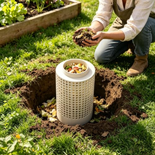 Cutbar Underground Worm Farm, Garden Mini Vermicomposting Bin for Home Garden, Vegetable Patch, Easy Setup, Fast Composting | Eco-Friendly Solution for Urban Gardeners (11.8X6.29X6.29IN) - Image 3