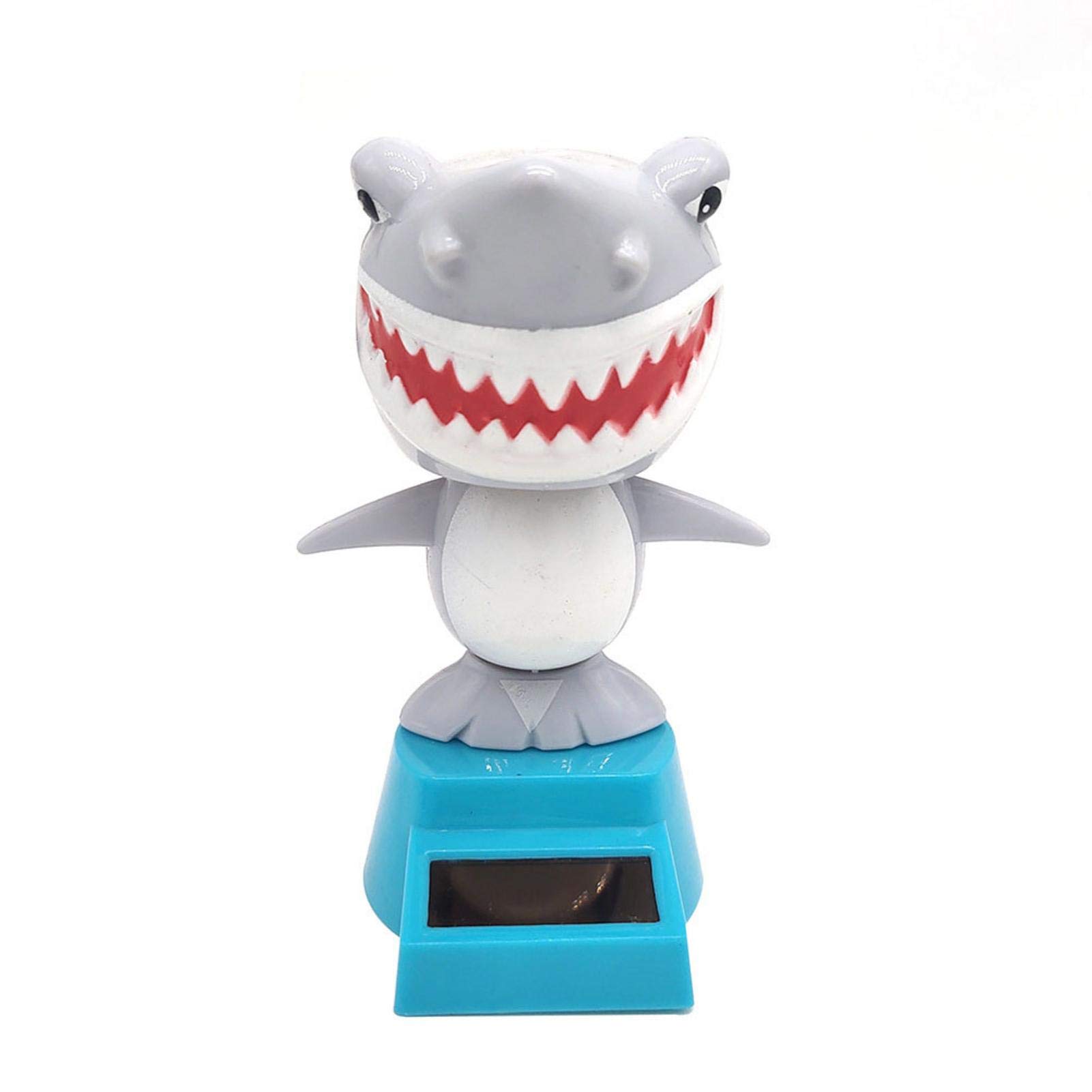 Hulzogul Solar Figure Wobble Figure - Cute Shark Solar Powered Wobble Figures, Solarbetriebene Desktop Ornament Spielzeug Für Kinder Cartoon Puppen Geschenk
