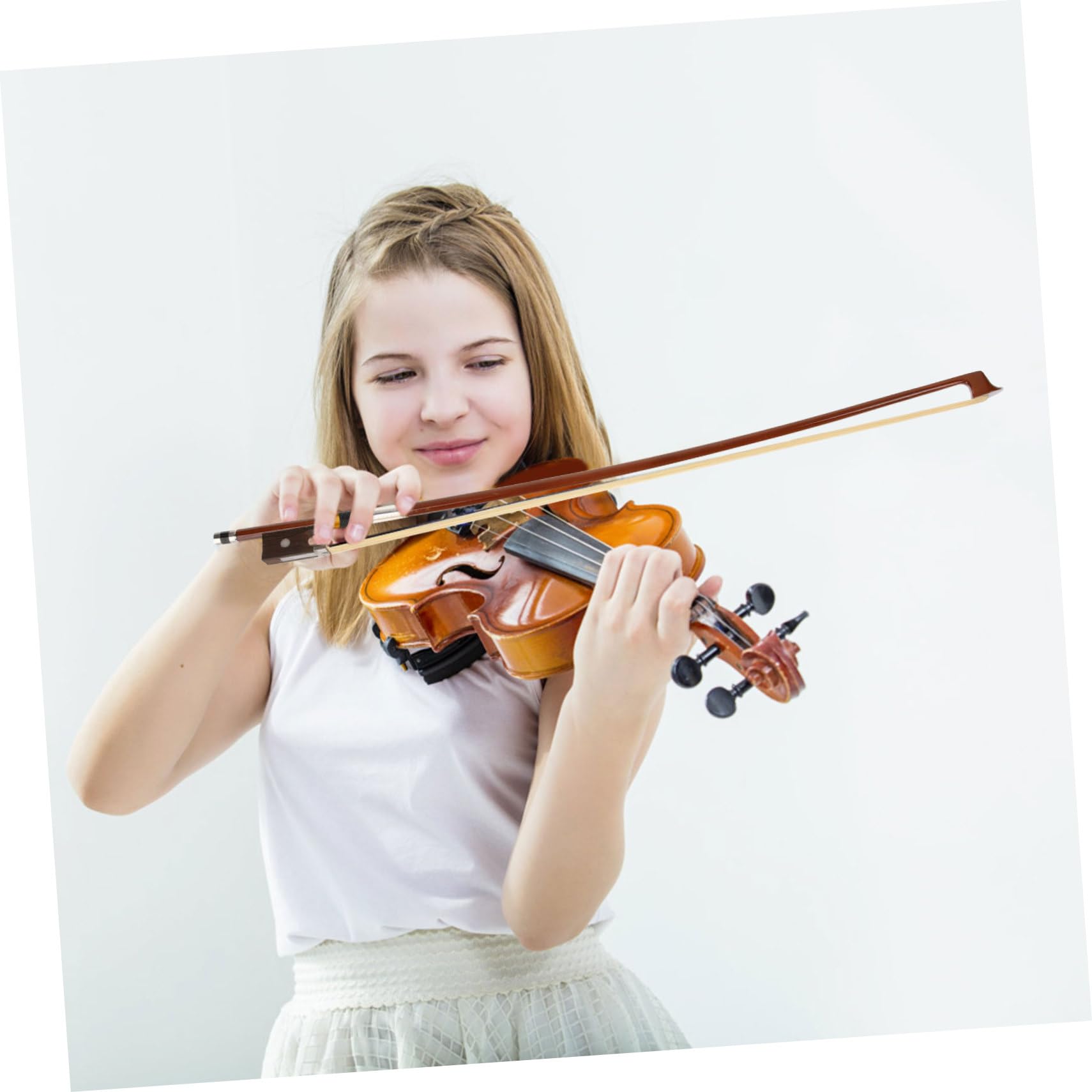 Gatuida Archet Violon Bien Équilibré en Bois pour Étudiants 1/4, Accessoire Arche Violon Pratique Facilitant la Technique, pour Débutants