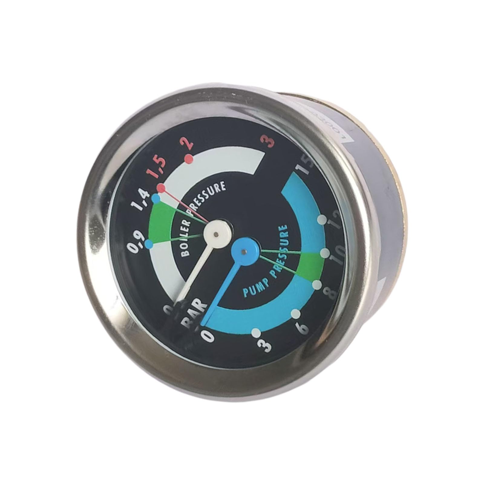 Zxfdsfdbnm Practical Pressure Gauge Espresso Pressure Meter Metal Texture Suitable for Home Espresso Makers with Easy Installation Double Gauge Meter
