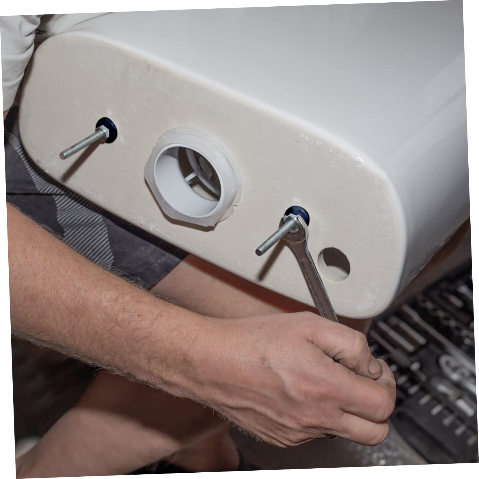 VILLCASE 3 Set Accessori per Riparazione Wc Kit Guarnizione per Cisterni Fissaggio e Accoppiamento per Serbatoi Materiale Alta Facile da Installare