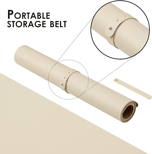 Miniatura 4 de Tapete de escritorio grande de corcho natural y cuero, tapete de escritorio ecológico, protector de escritorio de doble cara, tapete de teclado