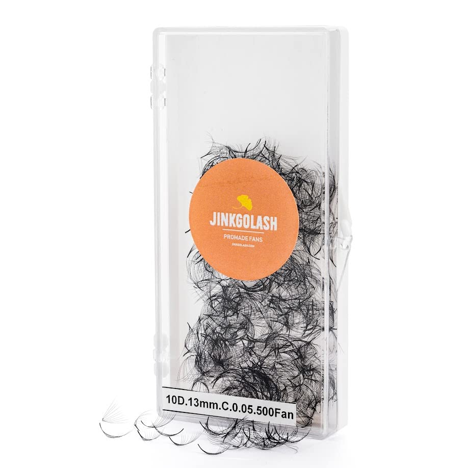 JINKGOLASH 500 extensiones de pestañas Promade de 3D a 16D, abanicos de pestañas sueltos de 0.030.050.003in de grosor, pestañas rizadas C D,